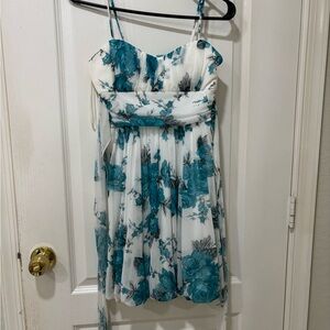 Speechless Blue and White Sleeveless Sundress